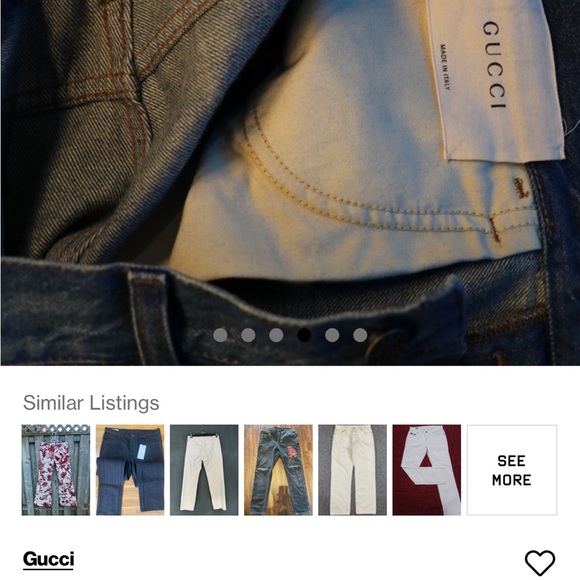 GUCCI mend Jeans  dice 32 - 100% original - Picture 6 of 7